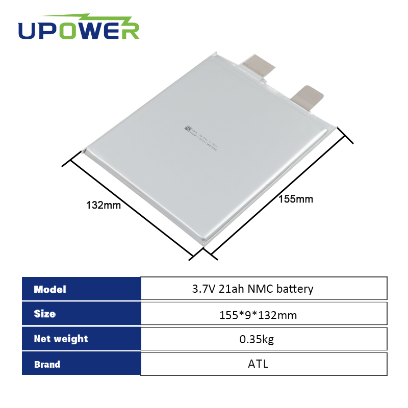 Polymer Battery High Discharge 4C Microvast 3.7V 21Ah Pouch Cell Solar Energy Storage E-bike ESS Battery